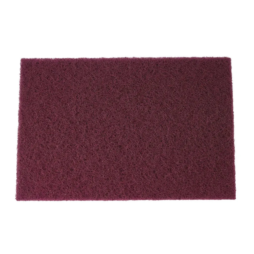 6" x 9" Aluminum Oxide - Maroon-A Very Fine Brite Buff Abrasive Hand Pad