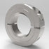 Low-profile one-piece clamp threaded shaft collar for secure shaft positioning | 1/4-20" Stainless Steel (303) UNC Threaded Shaft Collar One-Piece Clamp - Low Profile | 7S004C