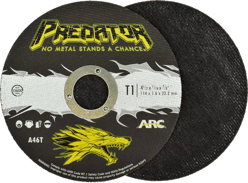 4-1/2" x 1/16" x 7/8" Ceramic Blend (46g) - Type 1 A46T Performance Coated Cut-Off Abrasive Wheel