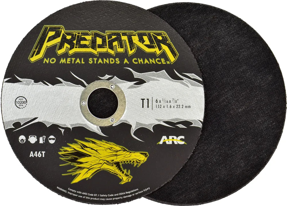 6" x 1/16" x 7/8" Ceramic Blend (46g) - Performance Coated Type 1 A46T Cut-Off Abrasive Wheel