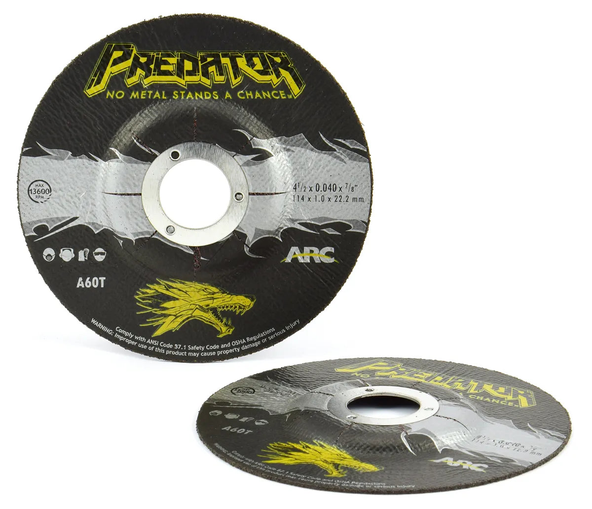 4-1/2" x .04" x 7/8" PREDATOR™ Type 27 - A60T Performance Coated Cut-Off Abrasive Wheel