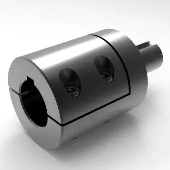 Steel step-down shaft coupling with keyways and black oxide finish | 1-1/4" X 1" Steel (Black Oxide) Step-Down Shaft Adapter Coupling with Keyways | 5ERL104K