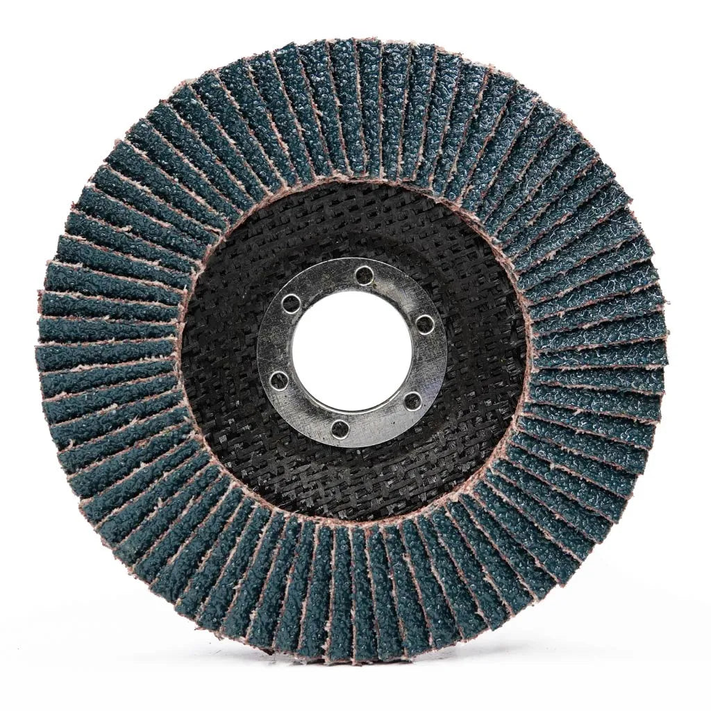 4-1/2" x 7/8" Zirconia Alumina (40g) - Performance Coated Type 27 Fiberglass Flap Abrasive Disc