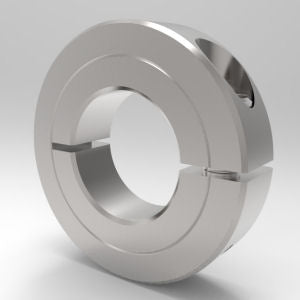 Precision machined stainless steel shaft collar with high strength clamp fit | 1-1/16" Stainless Steel (303) One-Piece Clamp Shaft Collar - High Strength | 1S101