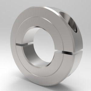 Precision machined aluminum shaft collar with high strength clamp fit | 3/16" Aluminum One-Piece Clamp Shaft Collar - High Strength | 1A003
