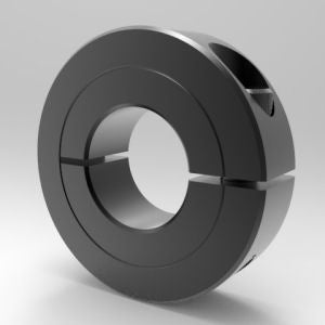 Heavy-duty black oxide steel clamp shaft collar with 2-15/16 inch bore for secure shaft retention | 2-15/16" Steel (Black Oxide) One-Piece Clamp Shaft Collar Heavy Duty | 1L215HD