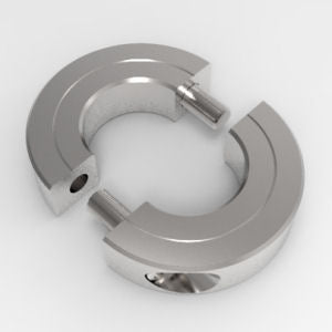 Industrial-grade stainless steel balanced shaft collar for secure positioning | 1" Stainless Steel (303) Balanced Shaft Collar - Two-Piece Clamp | 2S100B