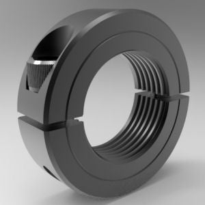 3/8-24" UNC steel black oxide two-piece clamp threaded shaft collar low profile | 3/8-24"" Steel (Black Oxide) UNC Threaded Shaft Collar Two-Piece Clamp - Low Profile | 8L006F
