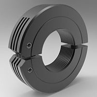 Black oxide steel hinged UNC threaded shaft collar for quick shaft positioning | 3/4-10" Steel (Black Oxide) UNC Threaded Shaft Collar - Hinged | 4L012FH