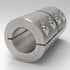Corrosion-resistant 303 stainless steel rigid shaft coupling with compact low profile design | 1-3/8" x 1-3/8" Stainless Steel (303) One-Piece Clamp Rigid Shaft Coupling Low Profile | 7S106106
