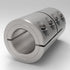 Aluminum one-piece clamp rigid shaft coupling for aligned shafts | 3/8" x 1/4" Aluminum One-Piece Clamp Rigid Shaft Coupling Low Profile | 7A006004