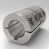 Aluminum one-piece split clamp rigid shaft coupling with keyways | 1/2" X 1/2" One-Piece Split Clamp, Rigid Shaft Coupling with Keyways, Aluminum, Low Profile | 7A008008K