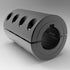 High-strength two-piece clamp shaft coupling in black oxide steel | 1-3/8" x 1-3/8" Steel (Black Oxide) Two-Piece Clamp Rigid Shaft Coupling with Keyway - High Strength | 5L106106FK