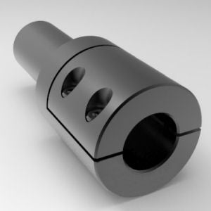 Steel black oxide step-up shaft adapter coupling for secure shaft connection | 1/4" Steel (Black Oxide) Shaft Adapter Coupling - Step-Up Type | 5EL004