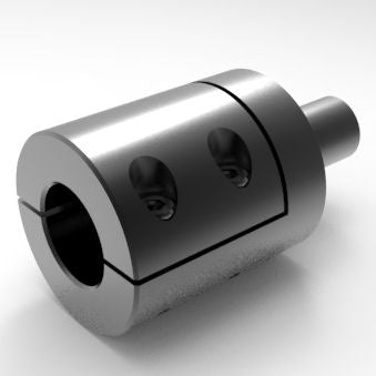 Steel step-down shaft coupling with black oxide finish | 1-1/2" X 1-1/4" Steel (Black Oxide) Step-Down Shaft Adapter Coupling | 5ERL108