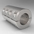 Rigid metric clamp coupling for equal 6 mm shafts | 6mm x 6mm Stainless Steel (303) Metric Rigid Shaft Coupling - Two-Piece Clamp | 5SM006006F