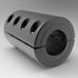 Precision steel clamp coupling for inch-to-metric shaft connections | 1-1/4" x 32mm Steel (Black Oxide) Inch-Metric Conversion Coupling - Two-Piece Clamp | 5L10432MF