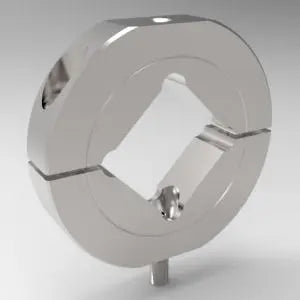 2" Square Bore Shaft Mounting Collar Two-Piece Stackable, Stainless Steel