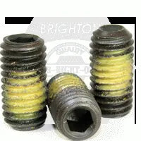 #8 X 1" Cup Point Socket Set Screws, Nylon Patch, Thermal Black Oxide, Alloy (Inch)
