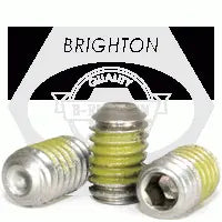 #8 X 1/4" Cup Point Socket Set Screws, Nylon Patch, Stainless Steel 18-8 (Inch)