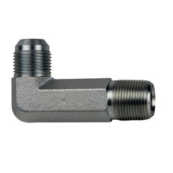 Steel elbow adapter designed for secure MJIC and male pipe thread connections –  -04 MJIC X 1/4  Male National Pipe Thread 90 X-LONG (2.07)