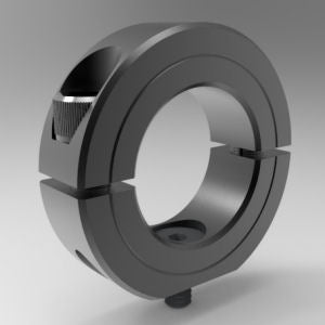 Black oxide steel two-piece mounting collar clamp with stackable cap design | Steel (Black Oxide) Mounting Collar for 3/4" Pipe - Two-Piece Clamp Stackable (Cap) | 19L101PCP