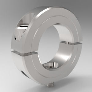 303 stainless steel mounting collar with two-piece stackable clamp and cap design | Stainless Steel (303) Mounting Collar for 1/2" Pipe - Two-Piece Clamp Stackable (Cap) | 19S014PCP