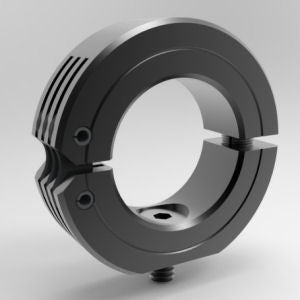 Black oxide steel pipe collar with hinged mount | Steel (Black-Oxide) Hinged Mounting Collar for 1/2" Pipe | 32L014HPCP