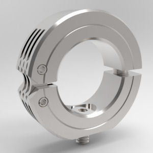 Precision stainless steel hinged mounting collar | Stainless Steel (303) Hinged Mounting Collar for 3/8" | 32S011HPCP