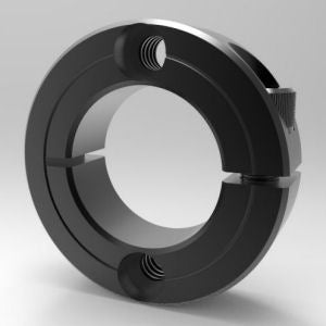 1/2 inch steel face mounting shaft collar with black oxide finish | 1/2" Steel (Black Oxide) Face Mounting Shaft Collar - One-Piece Clamp | FC1L008