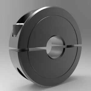 Steel black oxide remachineable two-piece clamp shaft collar | 2" Steel (Black Oxide) Remachineable Shaft Collar - Two-Piece Clamp | 8L200REM