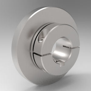 Stainless steel Accu-Flange shaft collar for secure flange mounting and shaft positioning | 1" Stainless Steel (303) Accu-Flange Shaft Collar | 1S100AFCK