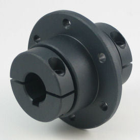 One-piece precision flange coupling in black oxide steel | 5/8" x 5/8" Steel (Black Oxide) Precision Sleeve Flange Coupling - One-Piece | 5L010010KPXC
