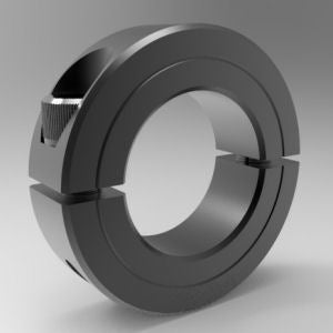 1-1/8-inch bore weldable two-piece clamp shaft collar | 1-1/8" Steel (Black Oxide) Weldable Shaft Collar - Two-Piece Clamp | 8MW102