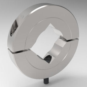 Precision two-piece stackable cap square bore shaft mounting collar in aluminum | 5/8" Aluminum Square Bore Shaft Mounting Collar Two-Piece Stackable (Cap) | 15A010CP