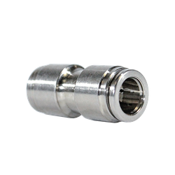 Nickel-plated brass union with nickel collet - 1/8 x 1/8 PP Nickel Union All Metal