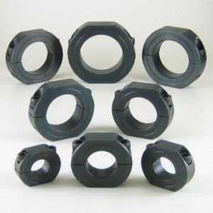 Black oxide steel wrenching collar kit with two-piece clamp design for inch size applications | Wrenching Collar Kit Steel (Black Oxide) Two-Piece Clamp Inch Sizes | WCK1PB