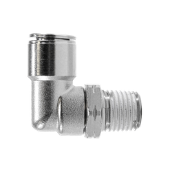 1/2 x 3/8 PP Nickel Male Swivel Elbow All Metal