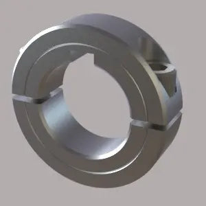 5/8" Two-Piece Split Clamp-Type Shaft Collar, w/ Keyway, Steel-Chrome Plated