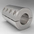 1-inch x 3/4-inch stainless steel high-strength two-piece rigid shaft coupling | 1" x 3/4" Stainless Steel (303) Two-Piece Clamp Rigid Shaft Coupling High Strength | 5S100012F