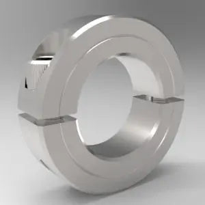 1-7/16" Two-Piece Split Clamp-Type Shaft Collar, Steel-Chrome Plated