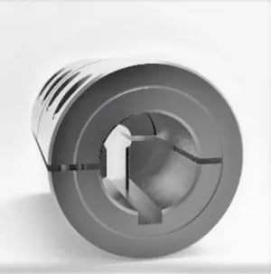 Machinable-Bore Clamping Shaft Coupling for 5/8" X 0.235"-0.625" Shaft Diameter, Stainless, , Keyway