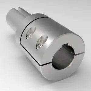 1-1/8-inch bore stainless steel step up shaft adapter coupling with keyway | 1-1/8" Stainless Steel (303) Step Up Shaft Adapter - Coupling with Keyway | 5ES102K