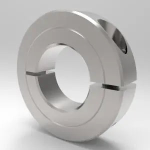 1-1/2" One-Piece Split Clamp-Type Shaft Collar, Aluminum