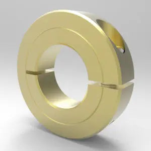 3/4" One-Piece Split Clamp-Type Shaft Collar, Brass