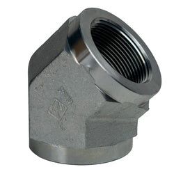 Female NPT pipe thread steel 45-degree pipe elbow fitting - 24 Female Pipe - 24 Female Pipe 45°