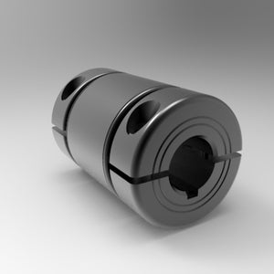Black oxide steel precision sleeve coupling with one-piece clamp design | 1-1/2" X 1-1/2" Steel (Black Oxide) Precision Sleeve Coupling - One-Piece Clamp | 5L108108KPSC