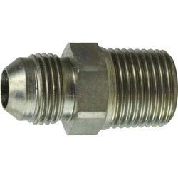 Steel Adapter fitting with threaded ends - -08 Male Joint Industry Council x 1/4 Male British Standard Pipe Tapered