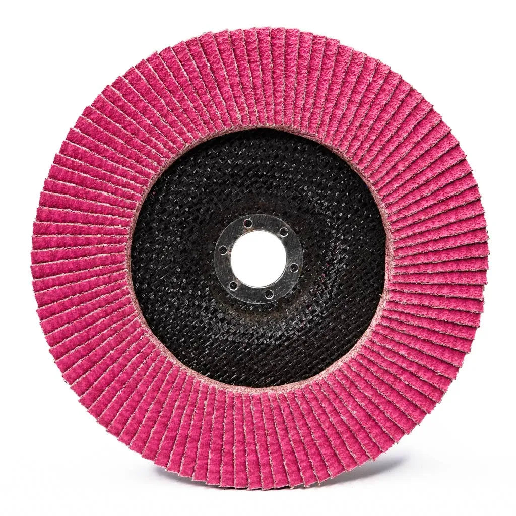 7" x 7/8" Ceramic (80g) - AMBUSH™ Type 27 Fiberglass Flap Abrasive Disc