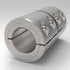 Precision-machined 303 stainless steel metric shaft coupling, one-piece clamp style | 14mm x 14mm Stainless Steel (303) Metric Rigid Shaft Coupling - One-Piece Clamp | 5SM014014